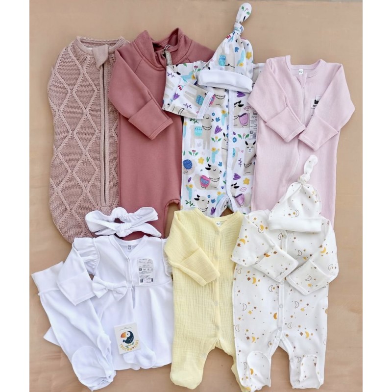 Комплект для малышки Pink Lamas 9 предметов