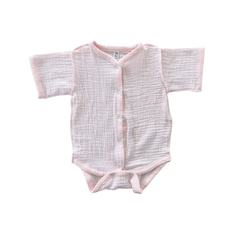 Боди на кнопках с коротким рукавом 56-62 см цвет: розовый Т-172 / М-172