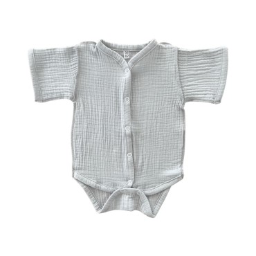 Боди на кнопках с коротким рукавом 56-62 см цвет: серый Т-172 / М-172