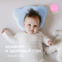 Подушка детская Мишка Фабрика Облаков 0+ со съемным чехлом цвет: голубой FBD-0011