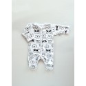 Комплект на выписку из роддома 6 предметов Bunnyphant цвет: серый + пандочки и львята 0321