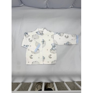 Кофточка для малыша 50 см Newborn принт: мишки на облаках Т-026
