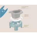 Горшок дорожный складной с многоразовой вкладкой HandyPotty 3 в 1 цвет: арктический голубой и вкладка светло-серая