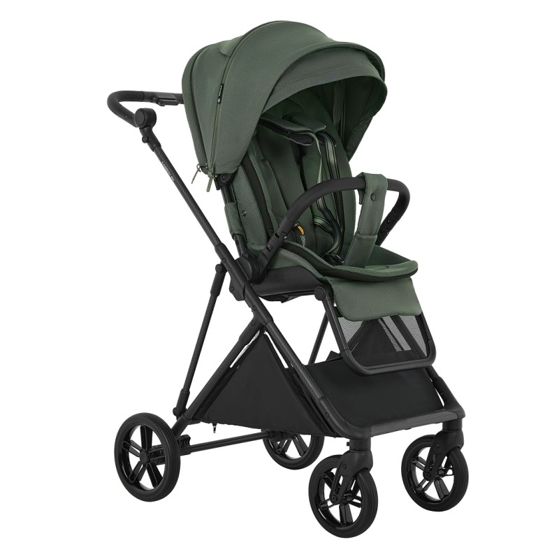 Коляска прогулочная с реверсивным блоком Pituso Carbon RX цвет: Taiga Green