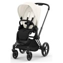 Коляска детская 2 в 1 Cybex Priam V Matt Black Collection цвет:Off White