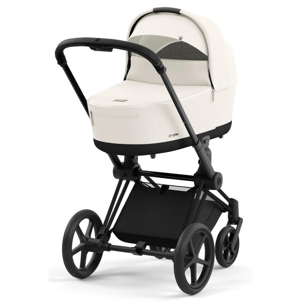 Коляска детская 2 в 1 Cybex Priam V Matt Black Collection цвет:Off White