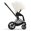 Коляска детская 2 в 1 Cybex Priam V Matt Black Collection цвет:Off White