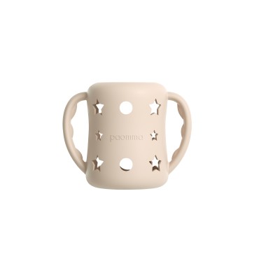 Силиконовый защитный чехол для бутылочки 160 мл Paomma цвет: almond milk PSC018