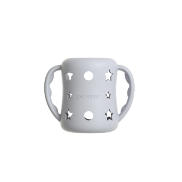 Силиконовый защитный чехол для бутылочки 160 мл Paomma цвет: light grey PSC015