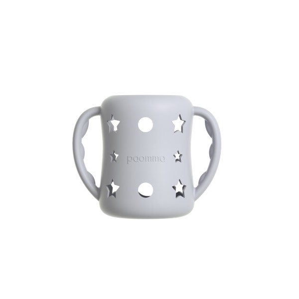Силиконовый защитный чехол для бутылочки 160 мл Paomma цвет: light grey PSC015