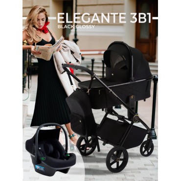 Коляска детская 3 в 1 Sweet Baby Elegante GL цвет: Black 427219 Коляска детская 3 в 1 Sweet Baby Elegante GL цвет: Black 427219