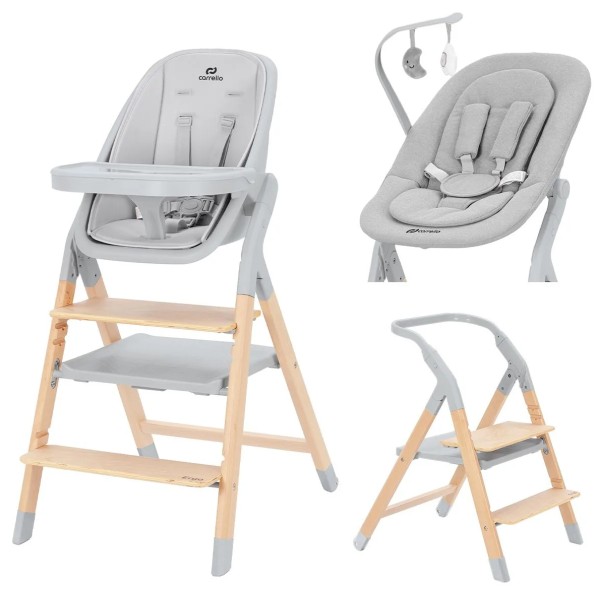 Стульчик для кормления+шезлонг 4 в 1 Carrello Ergo цвет: Nordic Grey CRL-16701