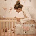 Органайзер для кроватки из крапивы рами Buba kids цвет: Кувшинка розовая/Пудра BKORG01-02