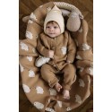Чепчик-шапочка вязаный 36-40 см цвет: льняной 6197-41