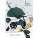 Коляска детская 2в1 со складной люлькой SBL Orso цвет: Emerald