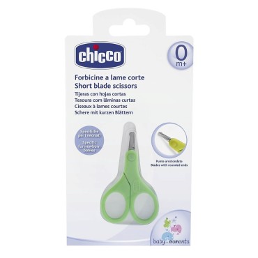 Ножницы с короткими лезвиями 0+ Chicco цвет: green