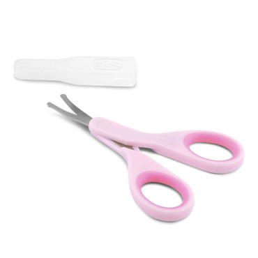 Ножницы с защитным колпачком 0м+Chicco цвет: pink