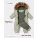 Комбинезон с опушкой Rant Polar 80 см цвет: sage green 161/3
