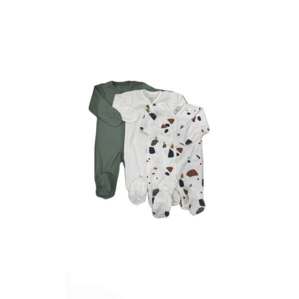 Комбинезон с кнопками Rant Mosaic green 56 см 3 шт 1675/2