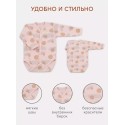 Боди с длинным рукавом Rant Hugs and Kisses pink milk 62 см 2 шт 6772-62