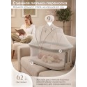 Электроколыбель-кроватка трансформер Sweet Baby Comfort цвет: белая/серая