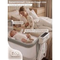 Электроколыбель-кроватка трансформер Sweet Baby Comfort цвет: белая/серая