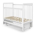 Кровать детская Pituso Tiny Оптима с маятником и быстросъемной автостенкой цвет: белая аляска Кровать детская Pituso Tiny Оптима с маятником и быстросъемной автостенкой цвет: белая аляска