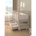 Кровать детская Pituso Tiny с ящиком + маятник + быстросъемная автостенка цвет: кашемир