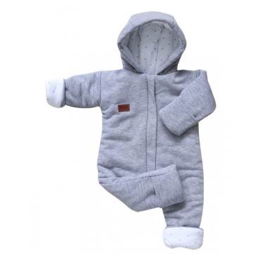 Детский комбинезон «Paul» с подкладкой 56-68 см цвет: серый В051