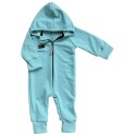 Комбинезон из футера без начеса с капюшоном "AB Legends" 74 см цвет: лазурный V054
