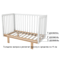 Кроватка детская Lunna Rita с автостенкой, маятником и колесами цвет: кашемир