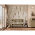 Кроватка детская Lunna Lika Lite на колесах + быстросъемная стенка цвет: кашемир