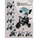 Велосипед трехколесный 6 в 1 Qplay SPRINTER S MAX цвет: Mint Lux/Black S702