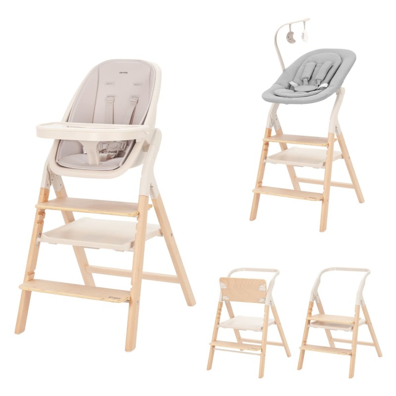 Стульчик для кормления+шезлонг 4 в 1 Carrello Ergo цвет: sugar beige CRL-16701