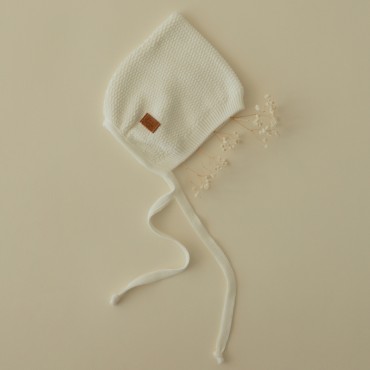 Детская шапочка вязаная 40-42 см ELF цвет: кремовый W030N-013-40/42
