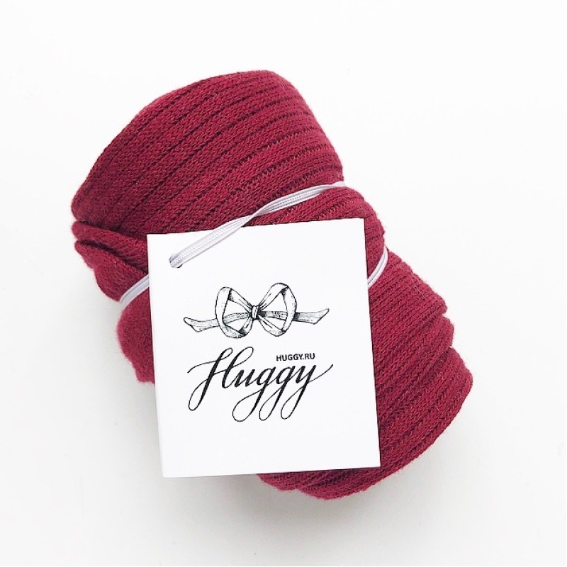 Колготки детские в рубчик Huggy 115 см цвет: бордо 612016