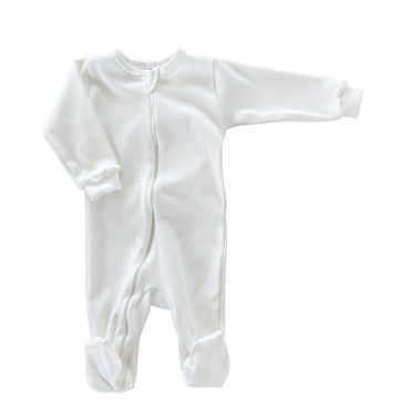 Комбинезон на молнии из кашкорсе 68-74 см цвет: молочный Т-180