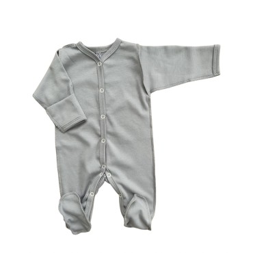 Слип на кнопках со швами наружу Newborn 50 см  цвет: серый Т-127