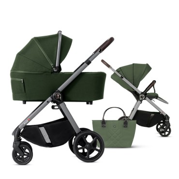 Коляска детская 2 в 1 Dada Prams Flux цвет: botanical green