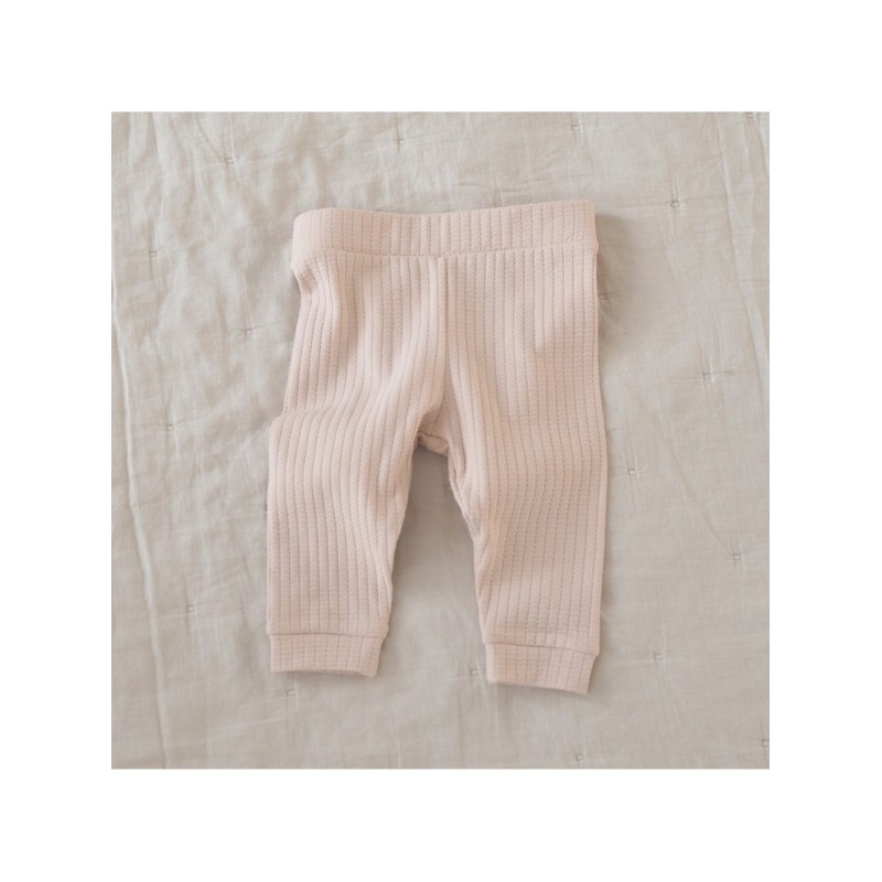 Штаны из хлопка в рубчик  62 см цвет: пудровый T527-62-PEA