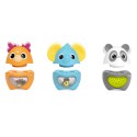 Игрушка развивающая пирамидка-сортер Chicco 3 в 1 Погремушки Весёлые животные
