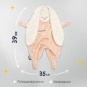 Игрушка мягконабивная комфортер-платочек Зайка бежевый 940