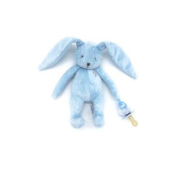 Комфортер Зайчик Drema BabyDou с держателем для пустышки цвет: голубой 822