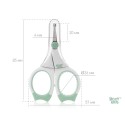 Маникюрные ножницы для новорожденных с прорезиненными ручками цвет мятный RPS-002-M