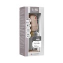 Стеклянная бутылочка Bibs 120 мл с латексной соской цвет: blush