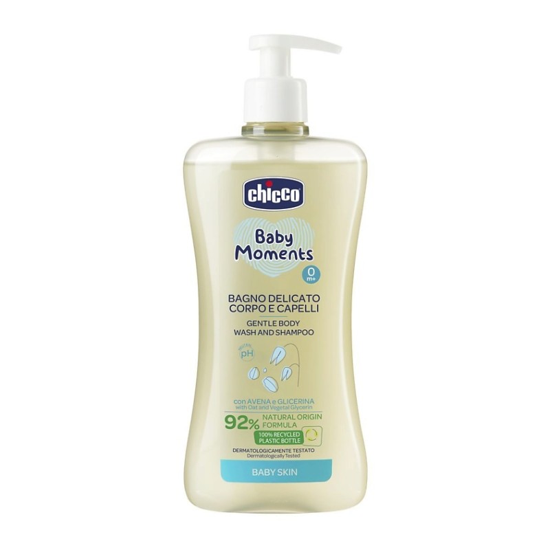 Нежная пена для тела и волос Chicco Baby Moments 500 мл Нежная пена для тела и волос Chicco Baby Moments 500 мл