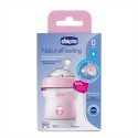 Бутылочка для кормления с соской 150 мл 0+ Chicco Natural Feeling цвет: GIRL
