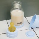 Стеклянная бутылочка Bibs 240 мл с латексной соской цвет: baby blue
