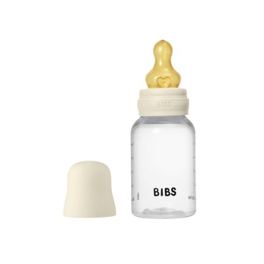Пластиковая бутылочка Bibs 150 мл с латексной соской цвет: ivory Пластиковая бутылочка Bibs 150 мл с латексной соской цвет: ivory