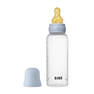 Бутылочка для кормления с латексной соской BIBS 270 мл цвет: baby blue Бутылочка для кормления с латексной соской BIBS 270 мл цвет: baby blue